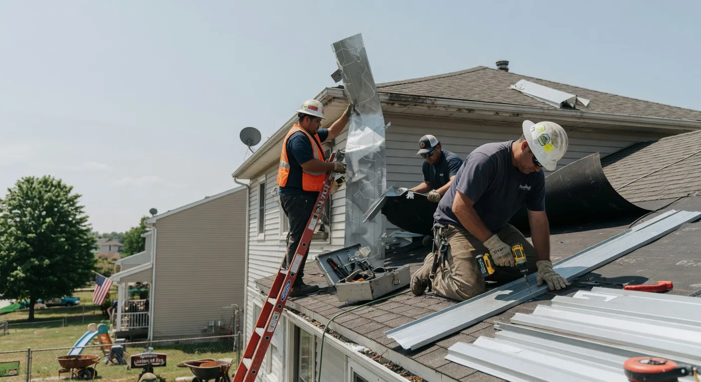 Storm Damage Metal Roof Repair in Martinsburg, MO